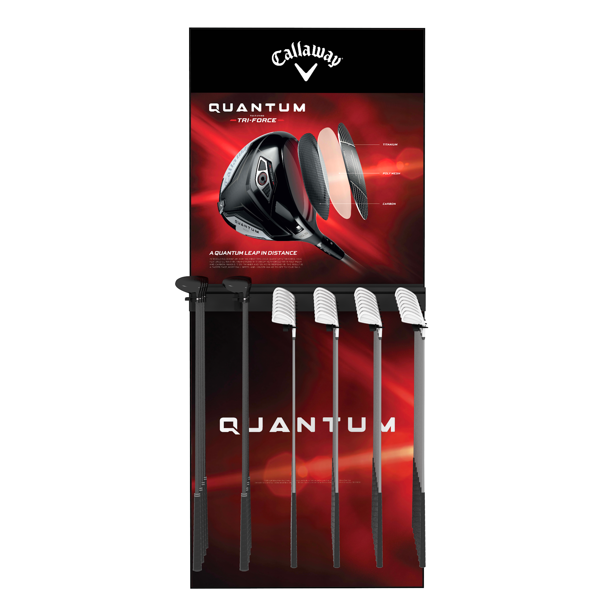 Slotted UpBright® Single Golf Club Wall Display
