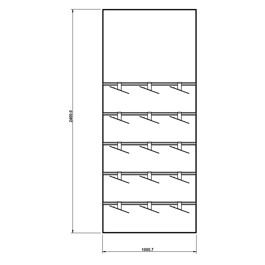 Wide Angled Shoe Merchandising Display