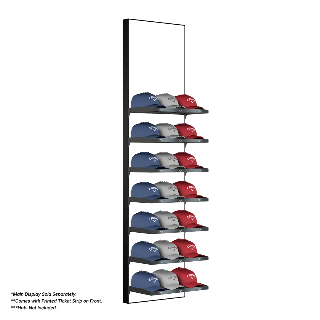 Slotted UpBright® Display Hat Shelf