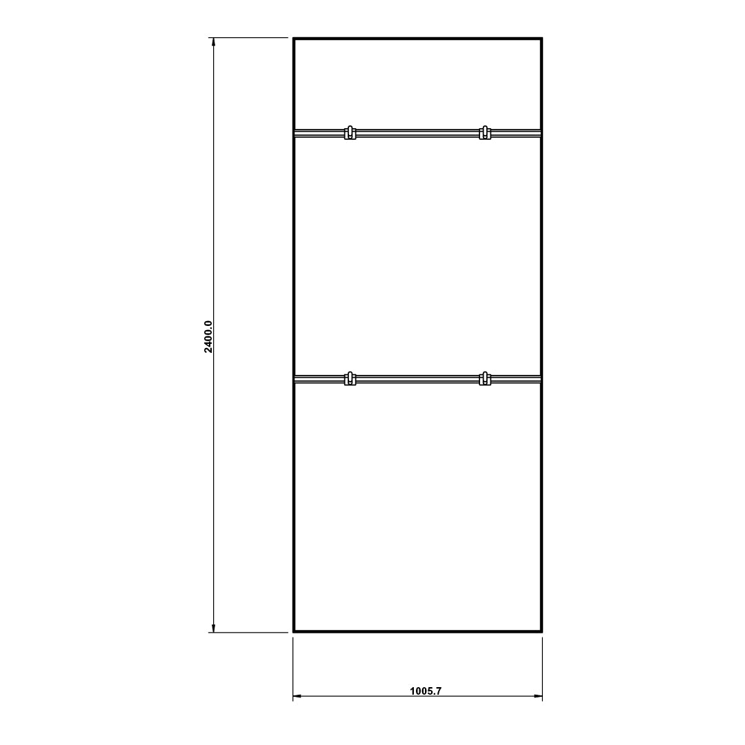 Slotted UpBright® Golf Pro Shop Apparel Wall (Config 1)