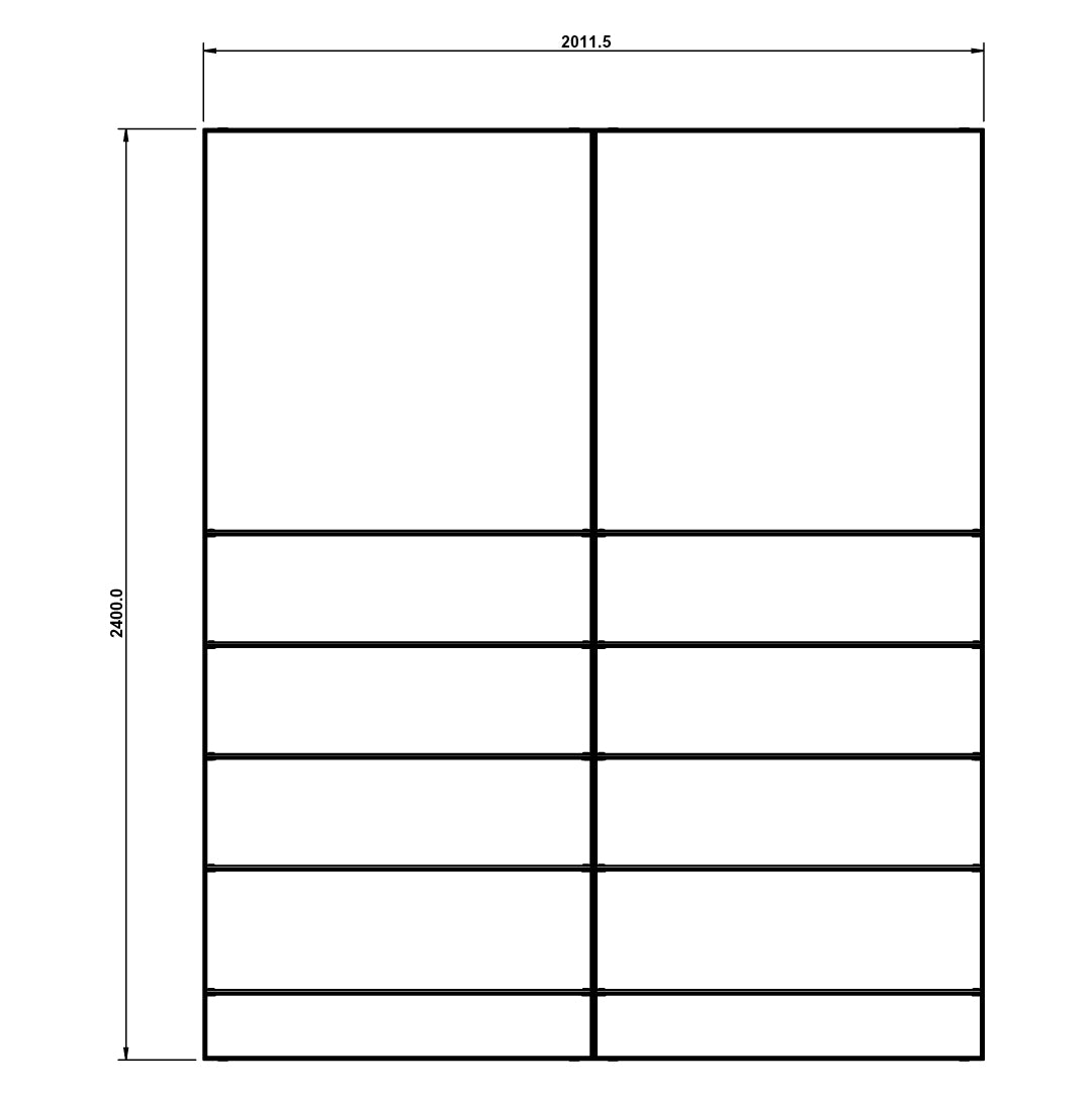 2m Double Illuminated Salon Retail Wall | Glass Shelving