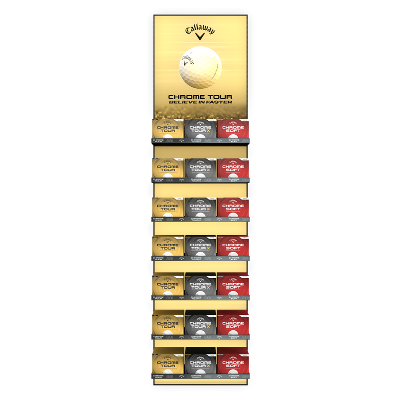 Slotted UpBright® Golf Ball Merchandising Wall
