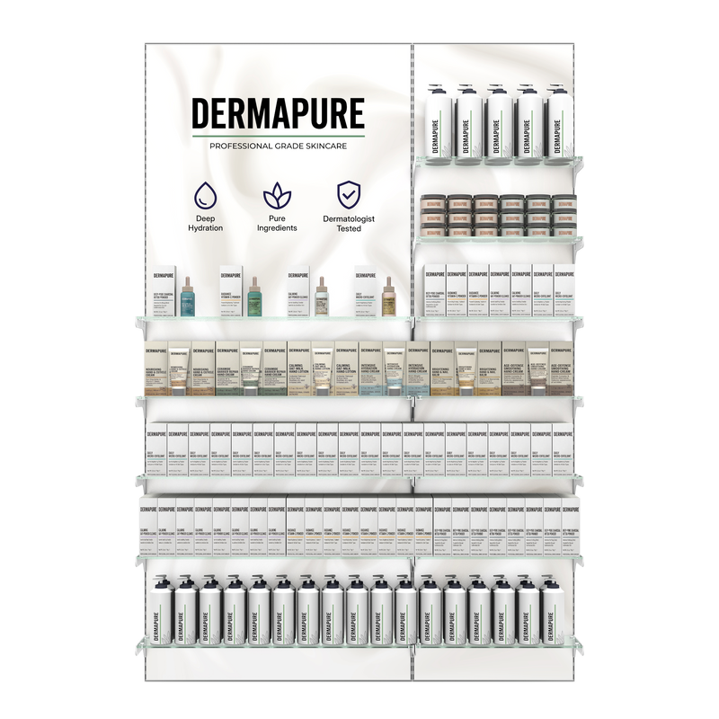 Hybrid Clinic Retail Merchandising Wall | Glass Shelving