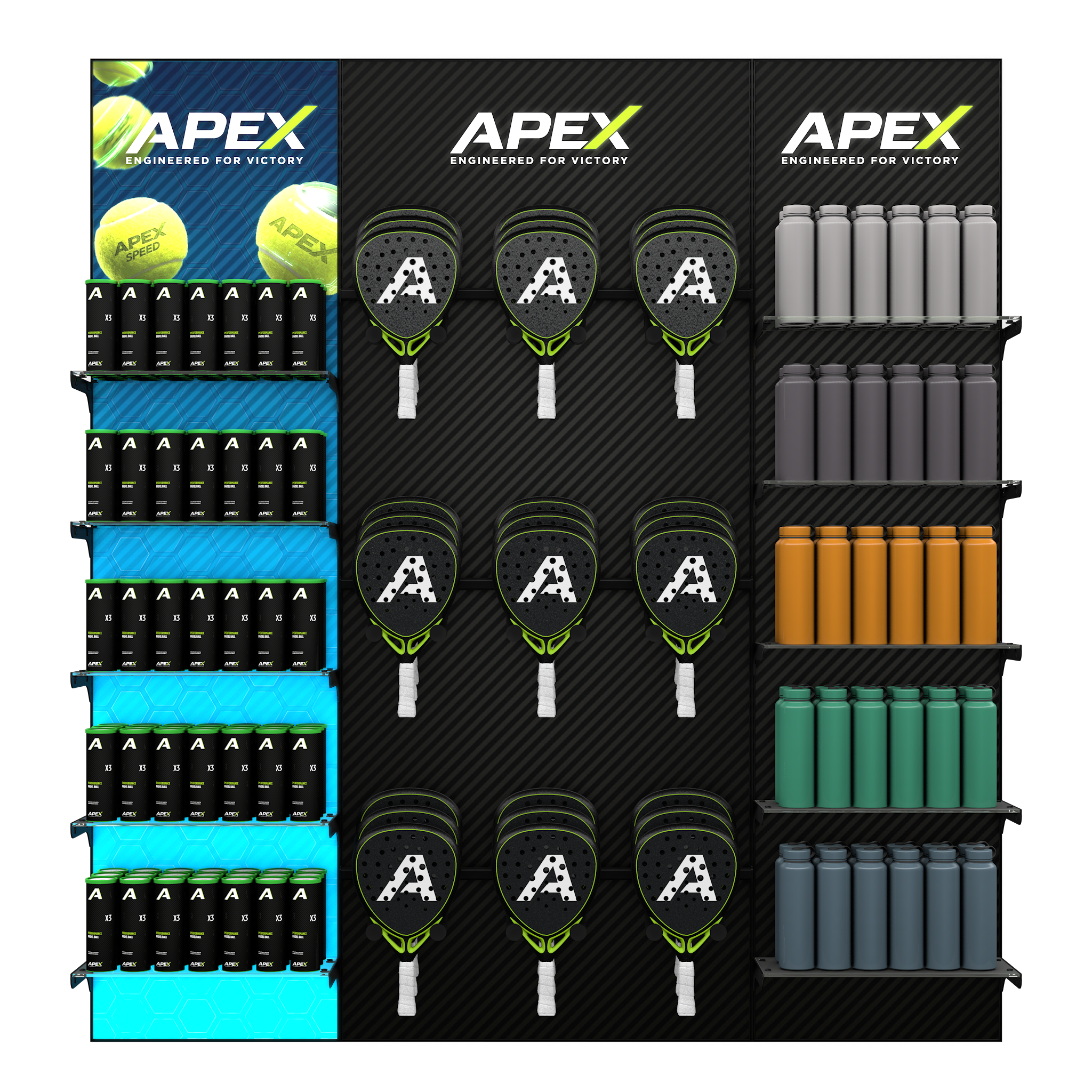 Padel Retail Display - Full Configuration