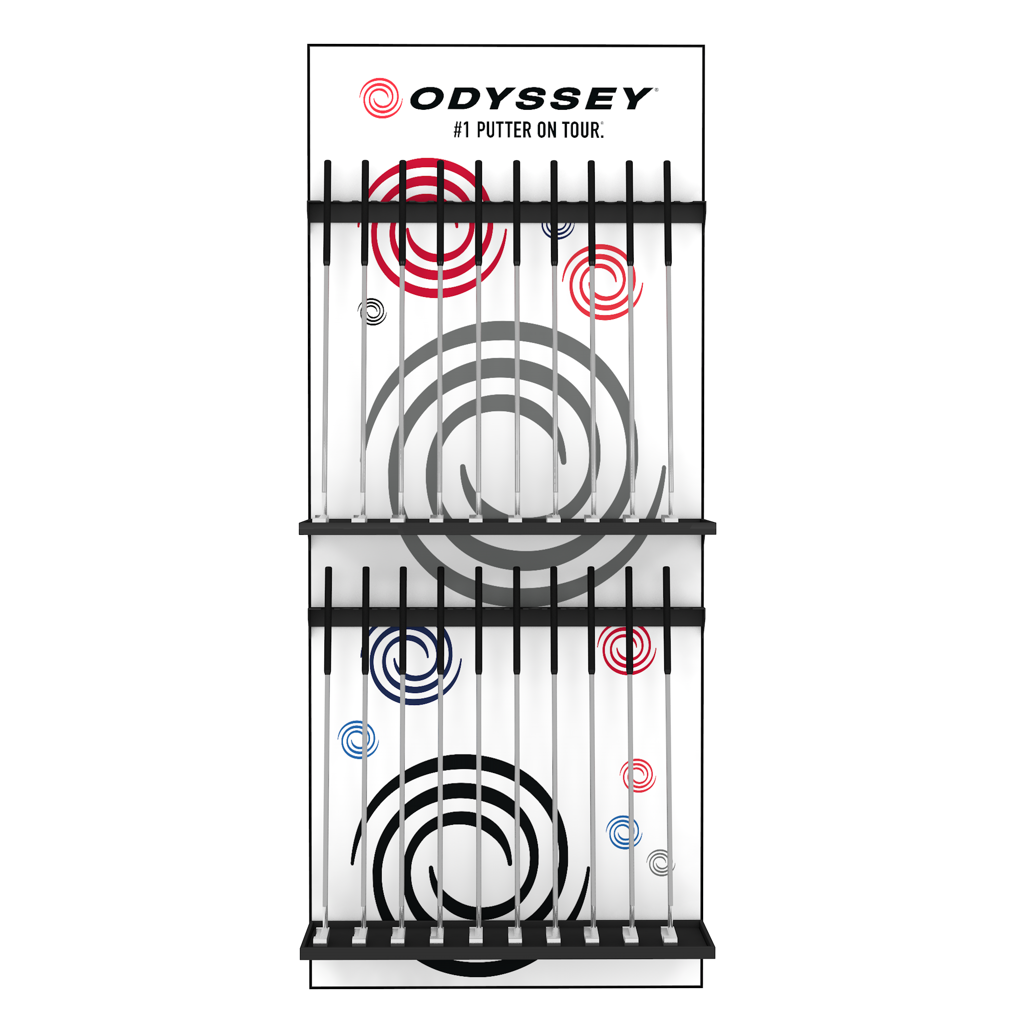 Slotted UpBright® Retail Putter Wall Display