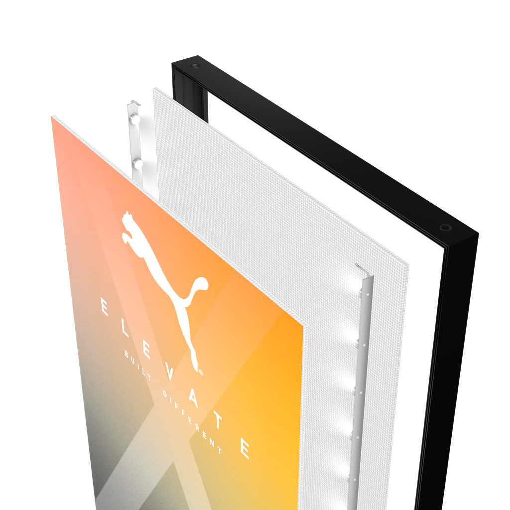 Slotted UpBright® Illuminated Retail Display System