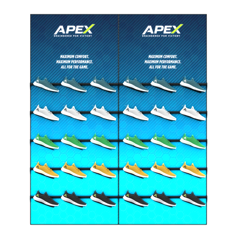 2m Double Angled Footwear Retail Wall