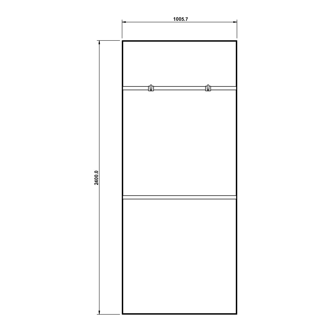 Heavy-Duty Single Clothing Display Wall (Config 2)