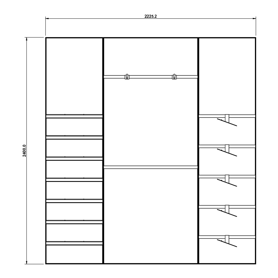 High-Capacity Flagship Fashion Display Wall (Set 2)
