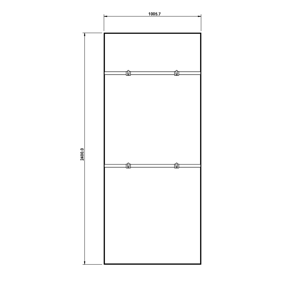 Illuminated Single Apparel Retail Display Wall (Config 1)