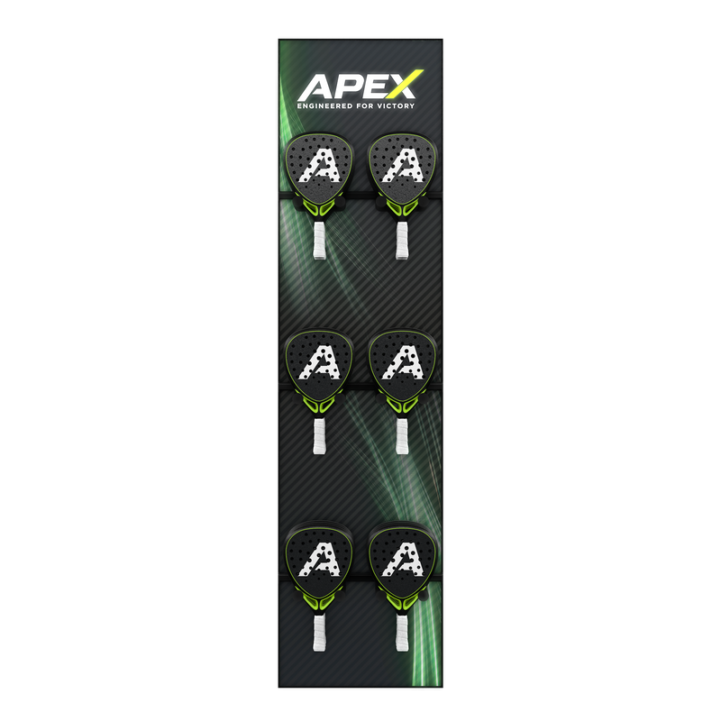 Padel Racket Display 610mm - 3 Tier Straight Holder