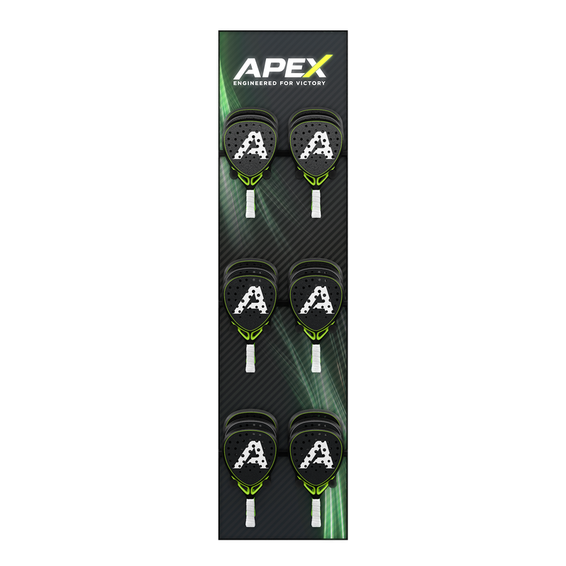 Padel Racket Display 610mm - 3 Tier Stepped Holder