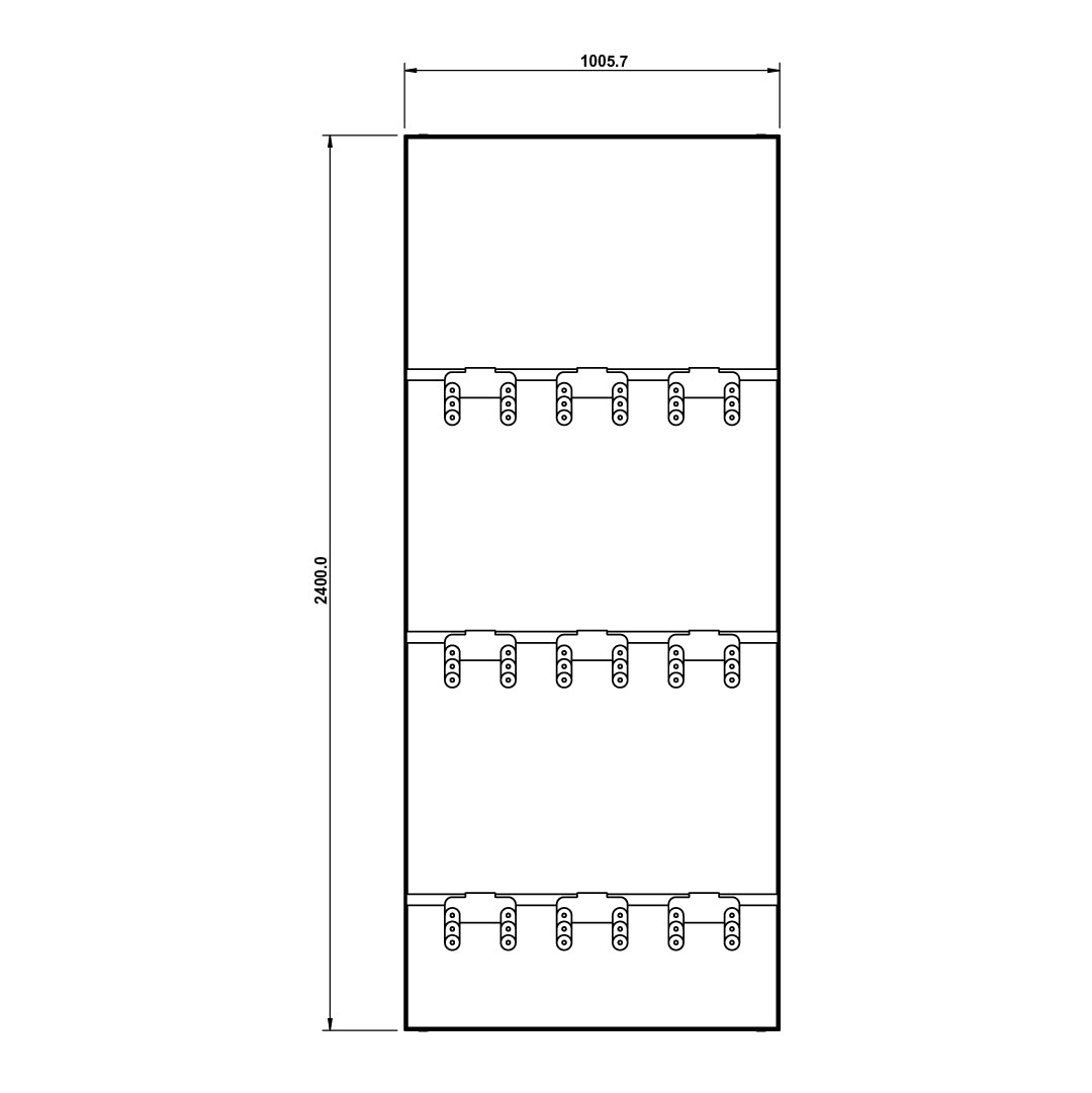 Padel Racket Display 1005mm - 3 Tier Stepped Holder