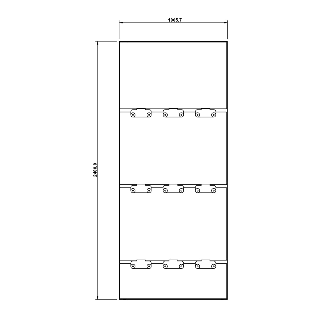 Padel Racket Display 1005mm - 3 Tier Straight Holder