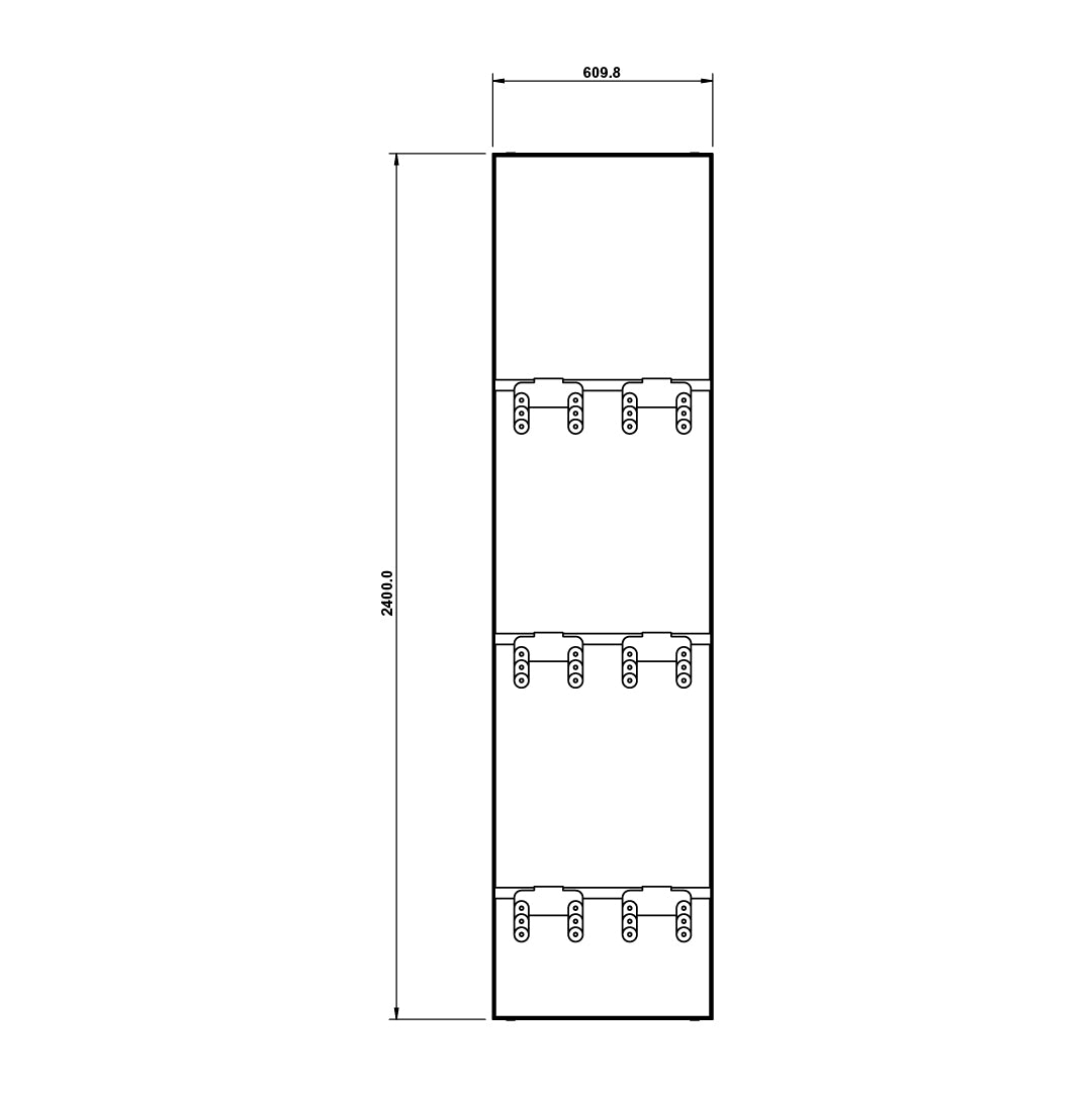 Padel Racket Display 610mm - 3 Tier Stepped Holder