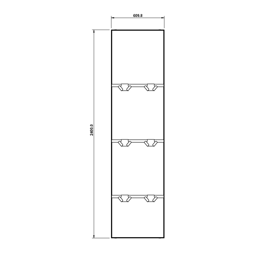 Padel Racket Display 610mm - Single Holder