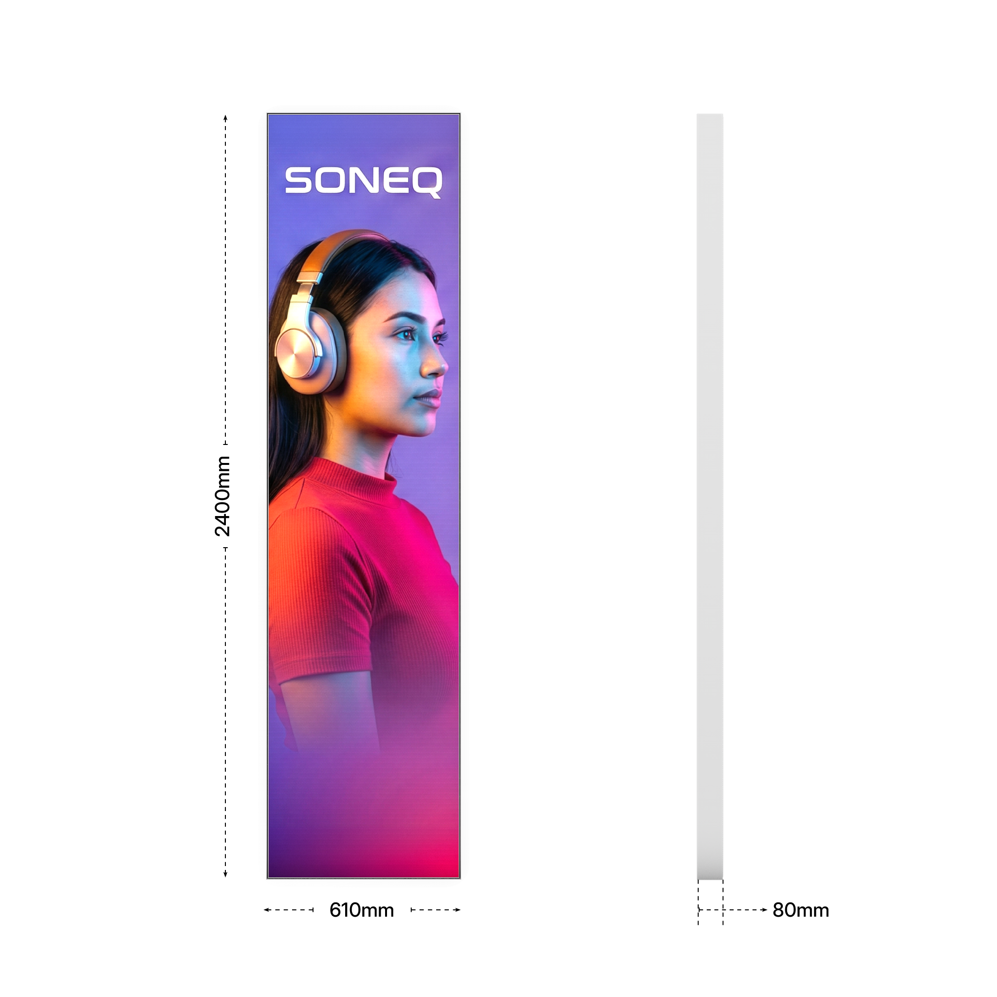 Slotted UpBright® Illuminated Retail Display System