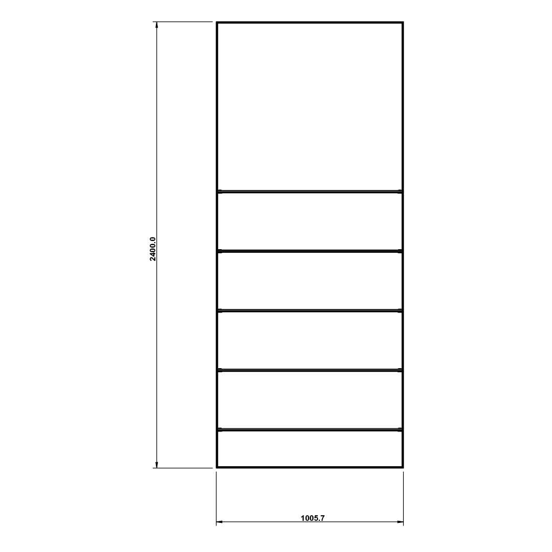 Slotted UpBright® 1005mm Golf Shoe Display Wall (Glass)