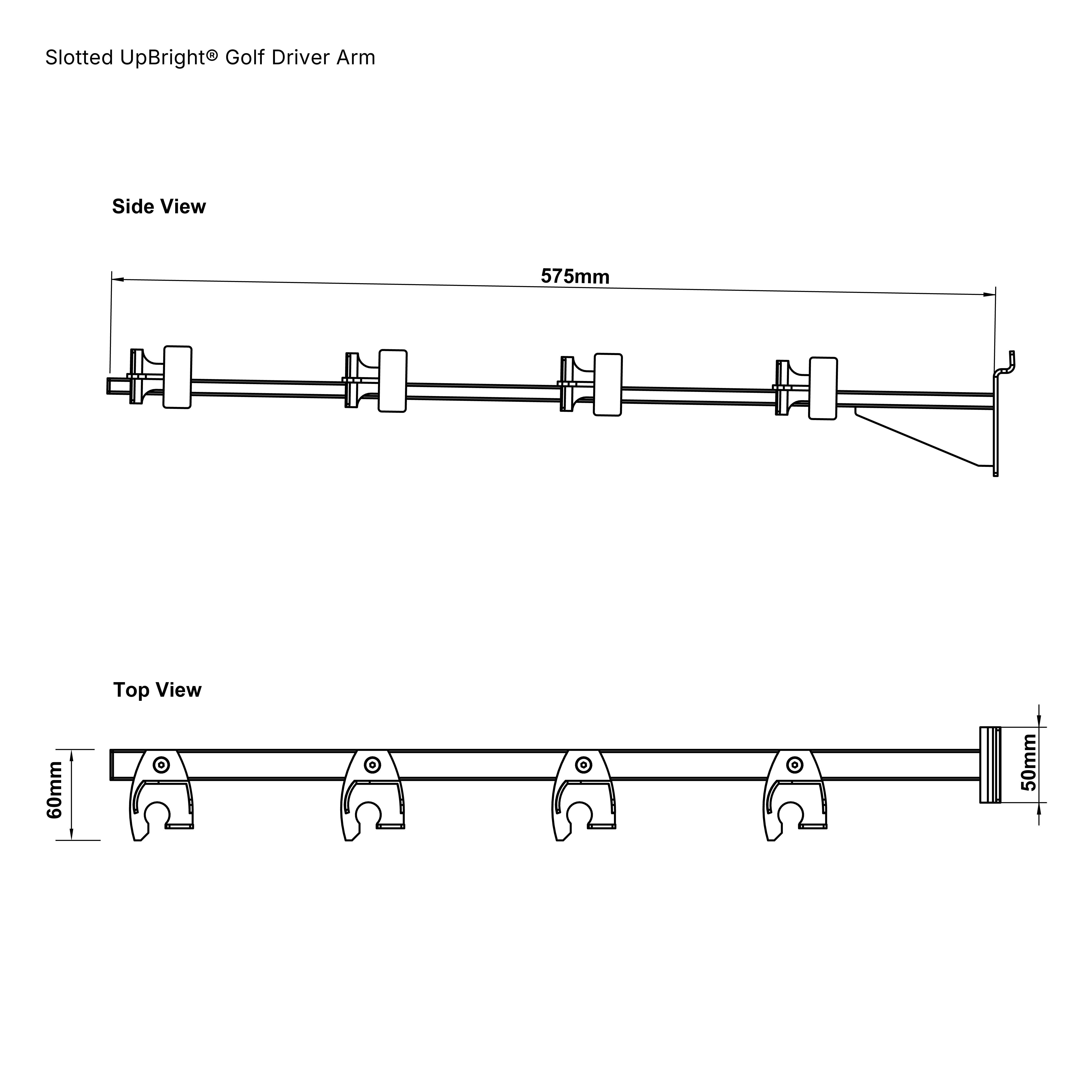 Slotted UpBright® Golf Driver Arm