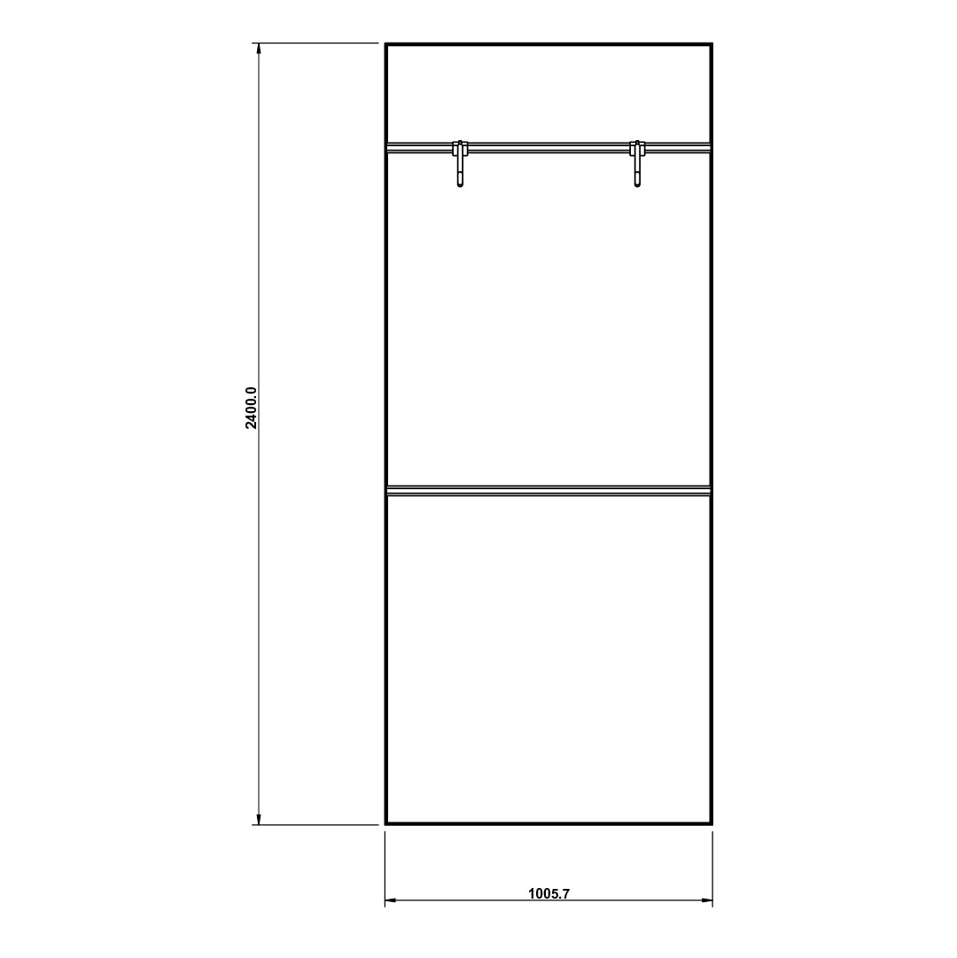 Slotted UpBright® Golf Pro Shop Apparel Wall (Config 3)