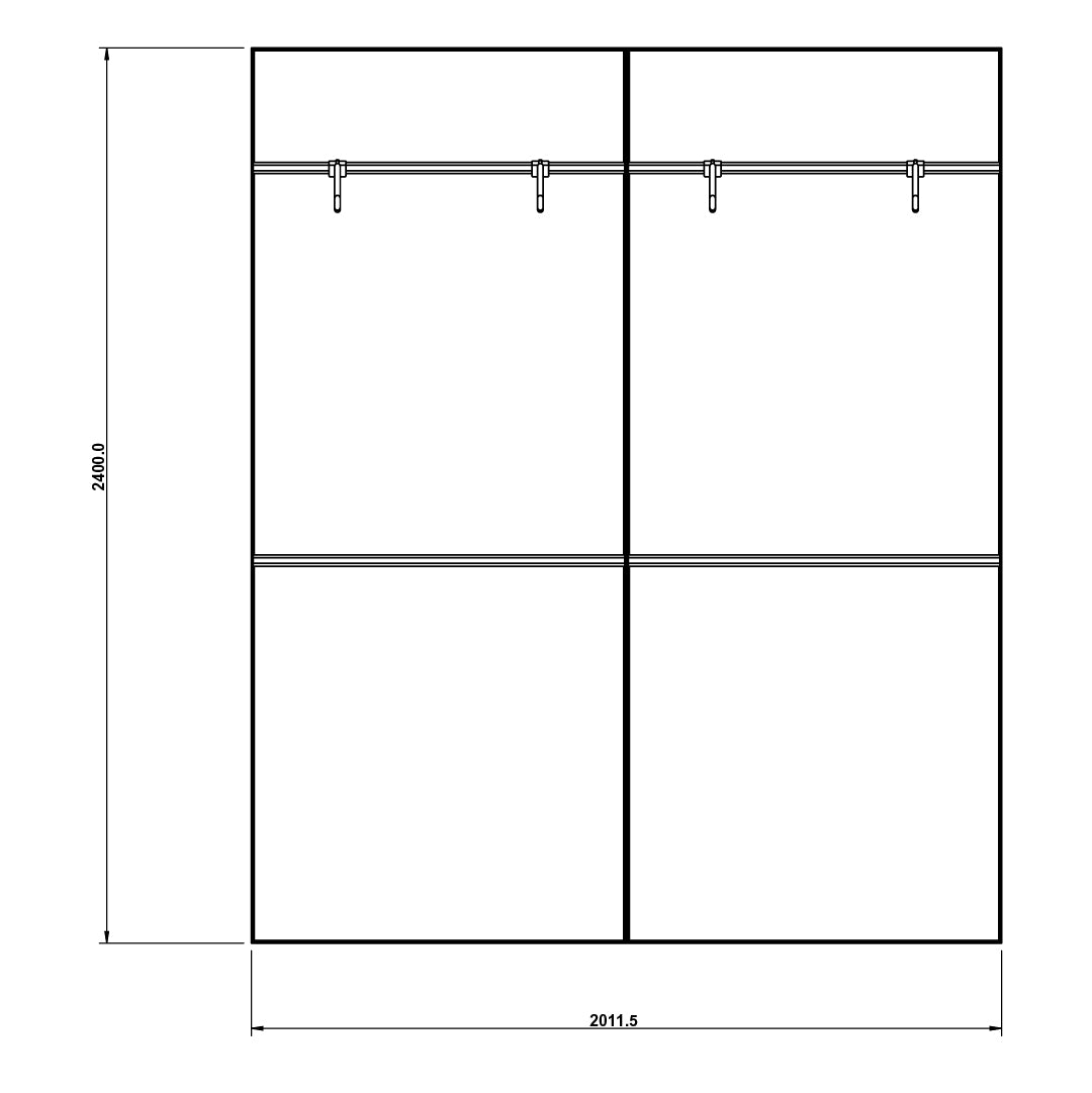 Slotted UpBright® Golf Pro Shop Apparel Wall (Config 6)